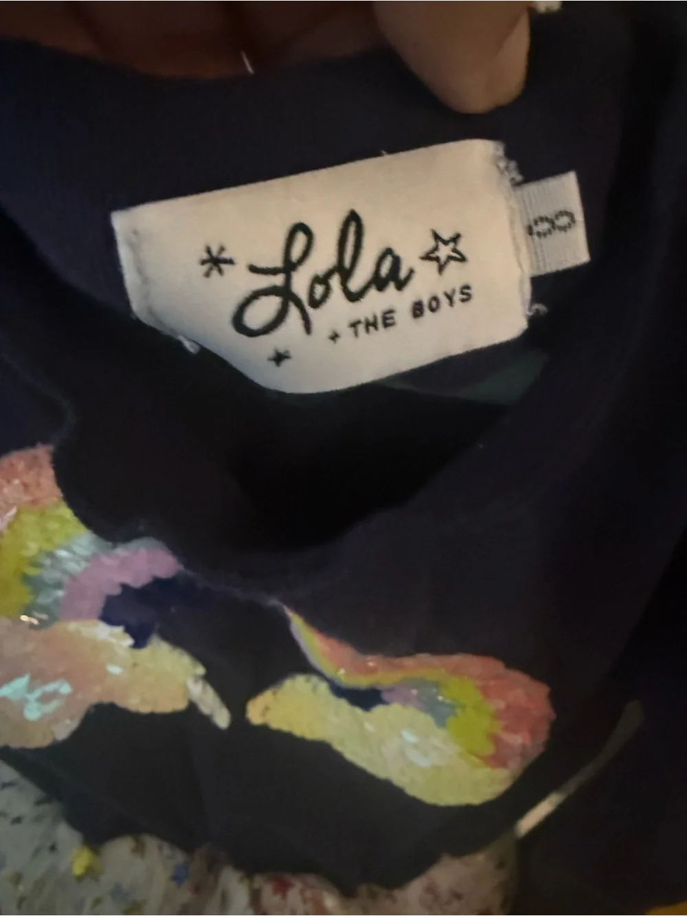 Lola + The Boys Navy Rainbow Sequin Fairydust Tutu Dress Size 8